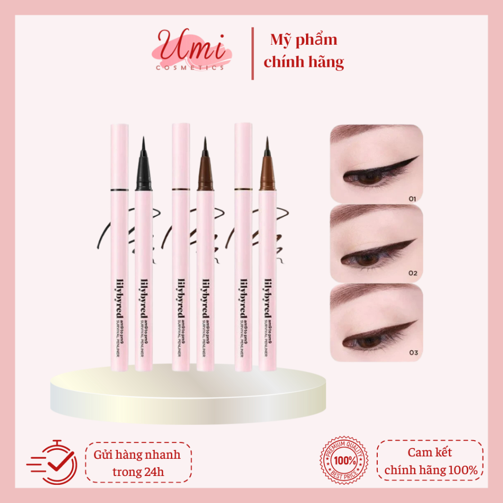 KẺ MẮT NƯỚC LILYBYRED AM9 TO PM9 SURVIAL PEN LINER