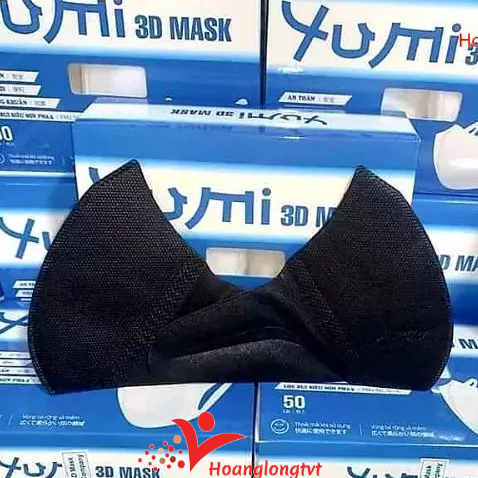 Khẩu trang y tế 3D Mask màu ĐEN (hộp 50 cái), 3D Mask ĐEN