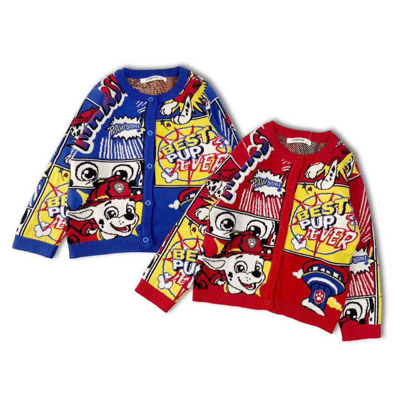 Áo khoác len áo cardigan Paw Patrol chó cứu hộ cho bé