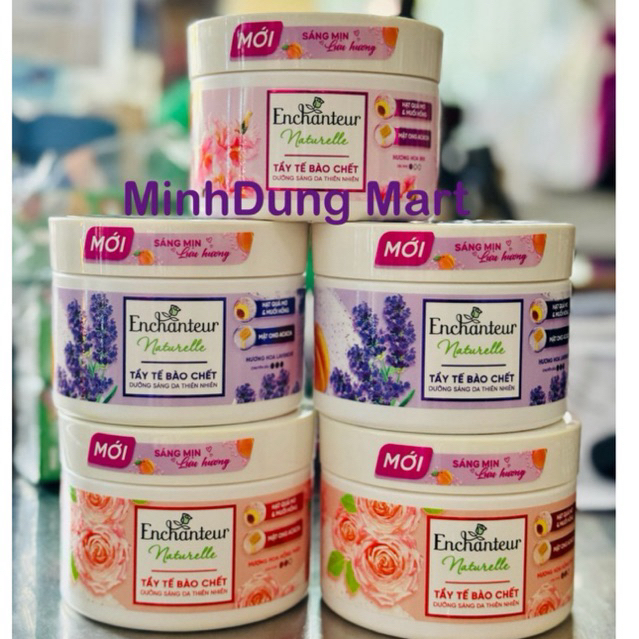 Hũ tẩy tế bào chết dưỡng sáng da Enchanteur 250g