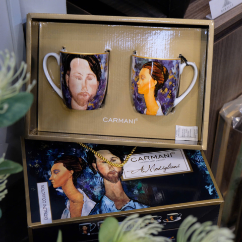 Set 2 ly sứ Carmani - A. Modigliani, ly mug 450ml