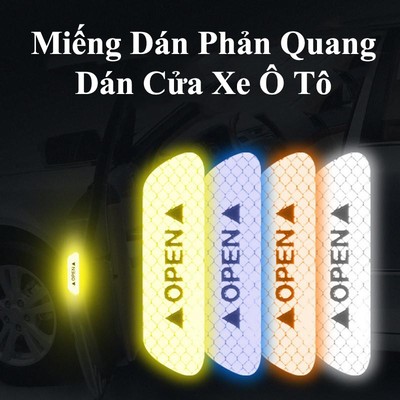Miếng dán phản quang cảnh báo MYT Bộ sticker phản quang dán xe ô tô xe máy cảnh báo nguy hiểm tránh va chạm tiện lợi