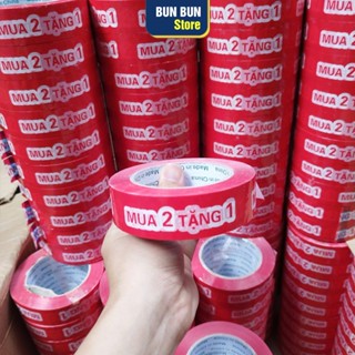  Băng dính in chữ Mua 2 Tặng 1 khuyến mại tặng kèm Cuộn 100m bản rộng 3cm - Hàng đẹp bảo đổi trả 