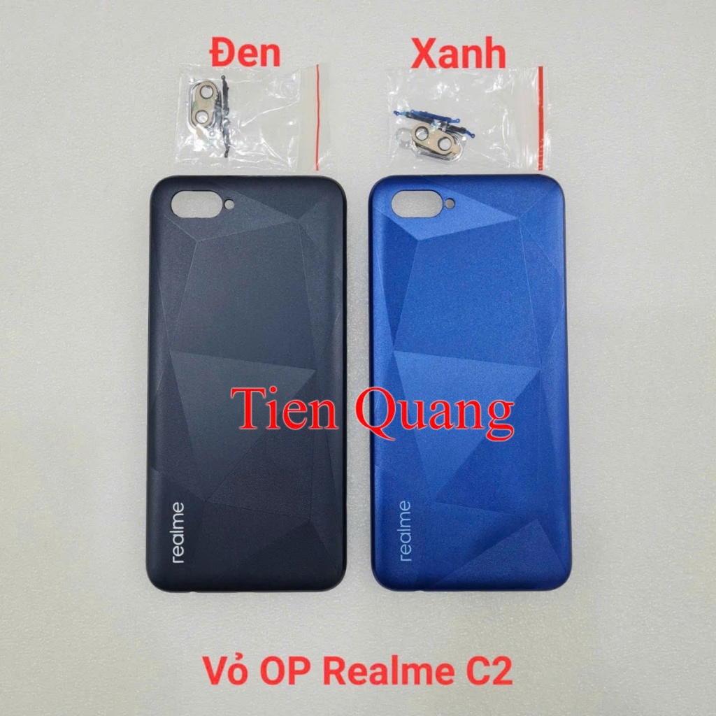 Vỏ Oppo Realme C2 (kèm kính cam, nút bấm)