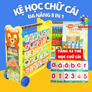 Bảng Học Đa Năng Cho Bé, Gấu Con Chăm Học 8 Tính Năng, Kệ Học Chữ Cái Và Số Cho Bé Phát Triển Não Bộ, Đồ Chơi Giáo Dục