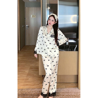Bộ Lụa Mặc Nhà Pijama Nữ Chất Lụa Cao Cấp Mát Mềm Mịn