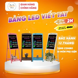 Bảng Led Huỳnh Quang, gỗ DECOR  ( Tặng kèm chân giá + hộp bút + Điều khiển + khăn lau) MAI VŨ STORE