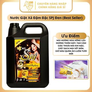  Nước Giặt Xả Siêu Đậm Đặc SPJ Đen Thái Lan 5000ml Loại Bỏ Vết Bẩn Lưu Giữ Hương Thơm Lâu - Hinohouse 