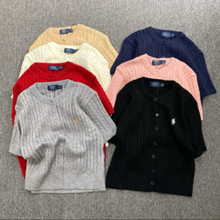 Áo len tay ngắn vặn thừng có nút RL URATV