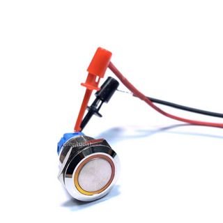 Nút Nhấn Self-Reset 19mm 5 Chân - Vòng Đèn 12V