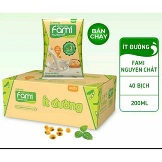 thùng 40 bịch sữa đậu nành Fami nguyên chất ít đường
