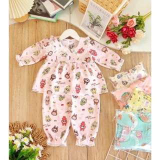 (3 bộ 3 màu 3 họa tiết khác nhau) Combo 3 Bộ Tay Dài  Xốp Gạo Bé (7-17kg)