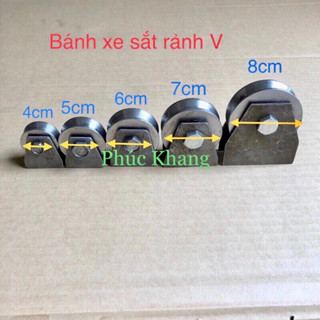 Bánh xe sắt rãnh V - Bánh xe cửa cổng - Bánh xe cửa lùa - Ròng rọc Sắt. Kích thước 4cm-5cm-6cm-8cm-10cm