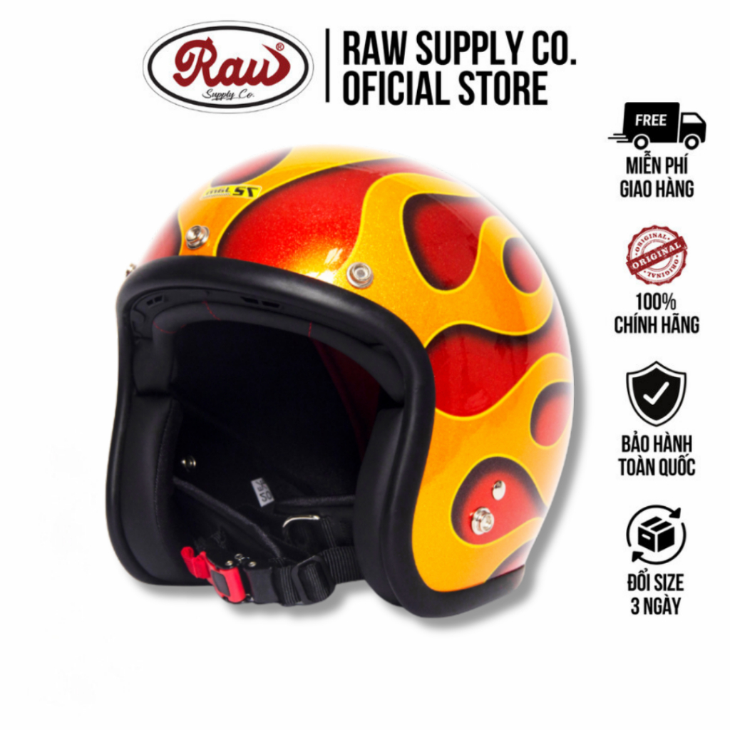 Mũ bảo hiểm 3/4 Arrow Shop 72 Jam nón bảo hiểm phong cách Nhật Bản