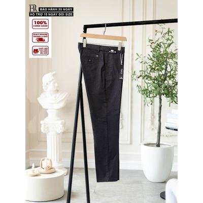 Quần dài tây linen Br mềm mịn, nhẹ nhàng thoáng mát Xám - form Regular fit - Bravery