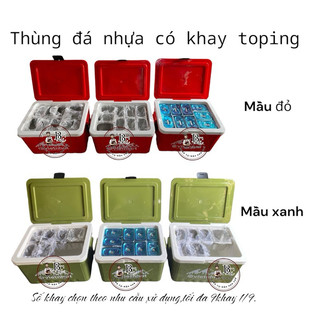 thùng đá đỏ 60L,không kèm phụ kiện (không kèm khung khay bên trong)