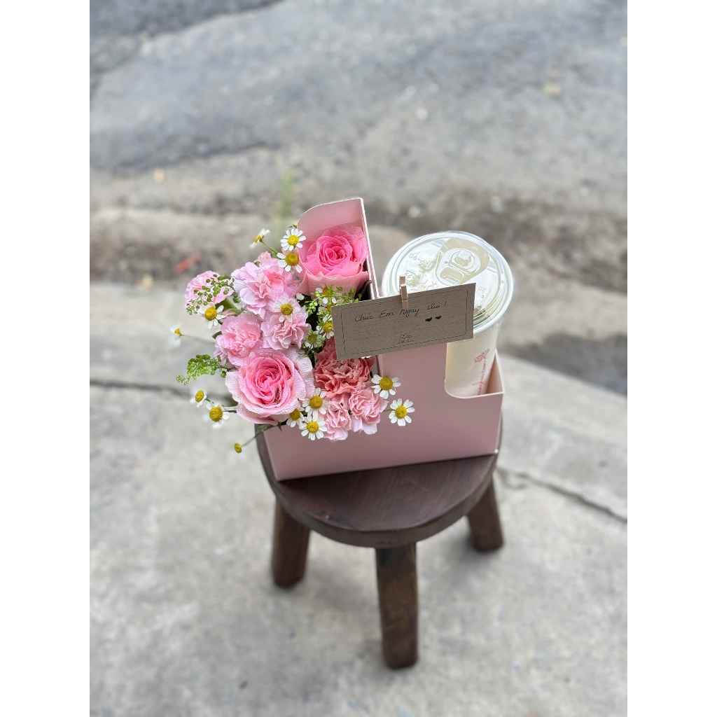 [Hỏa Tốc] Set Giỏ Hoa Và Nước Tự Chọn Tone