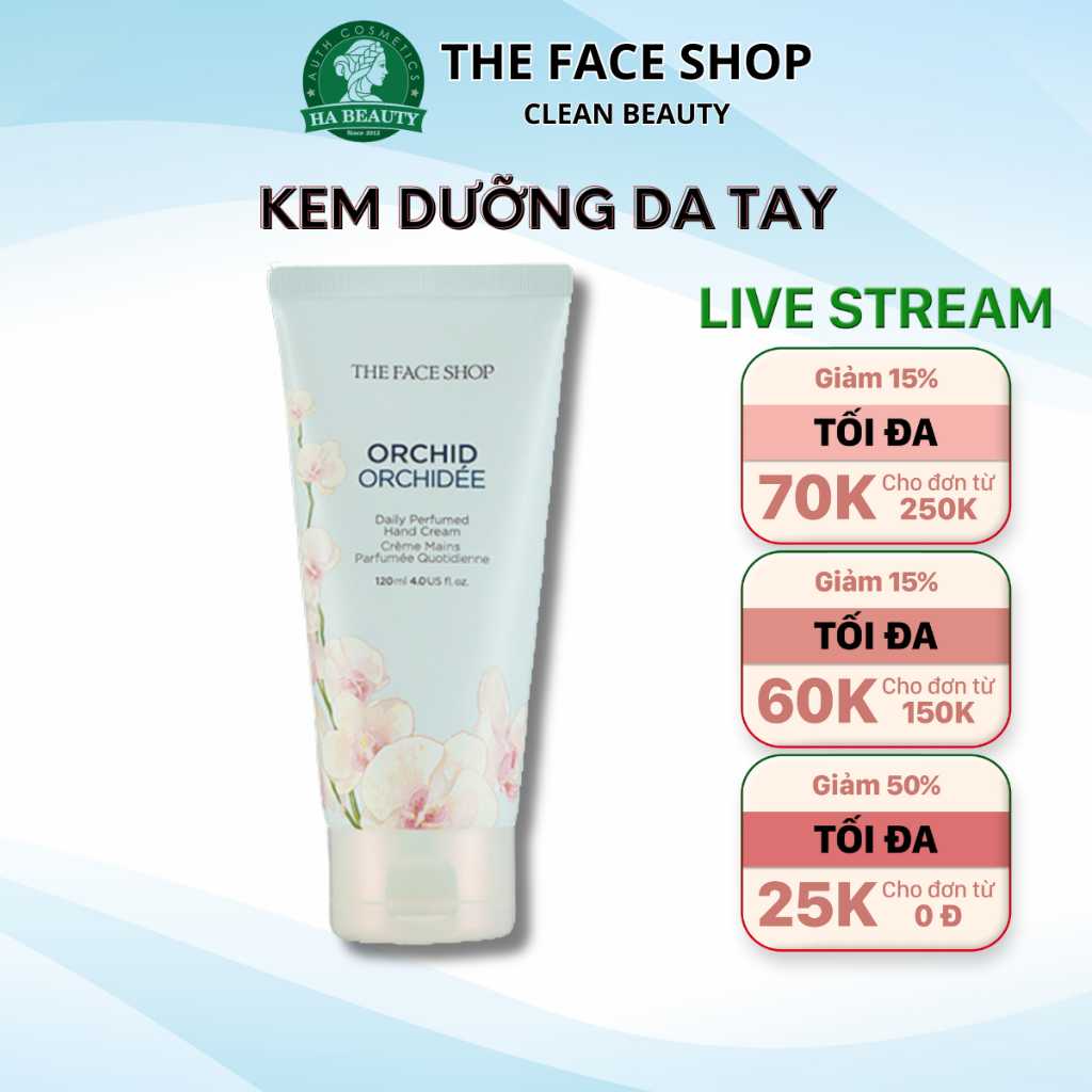 Kem dưỡng da tay dưỡng ẩm Hàn Quốc The Face Shop Daily Perfumed Hand Cream Orchid 120ml