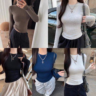 Áo Thun Nữ Dài Tay Chất Giấy Lông Thỏ Siêu Co Giãn Mềm Mịn- Áo Thun Giữ Nhiệt Ôm Body m660