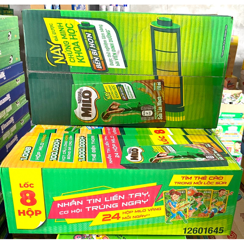 Thùng 48 Hộp x 180ml Milo Thức Uống Lúa Mạch