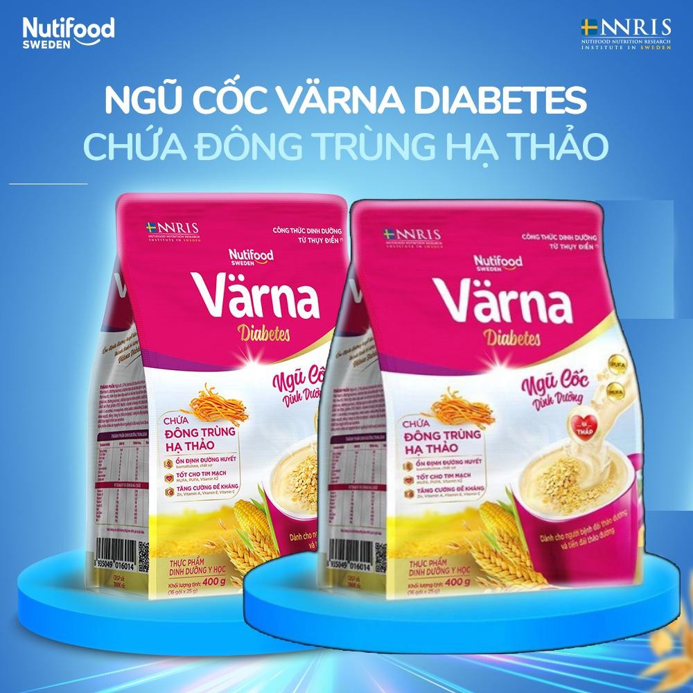 Combo 02 Túi Ngũ cốc dinh dưỡng Varna Diabetes 400g/ Complete 500g/ Calcium 500g - SHOP SỮA NUTIFOOD