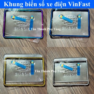 Khung Biển số xe máy điện VinFast: titan, vàng, inox, 7 màu dày, đẹp( bộ 3 món)
