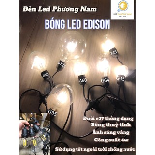 Bóng led EDISON nhiều loại, 4w Vàng, Chuyên DECOR Trang Trí