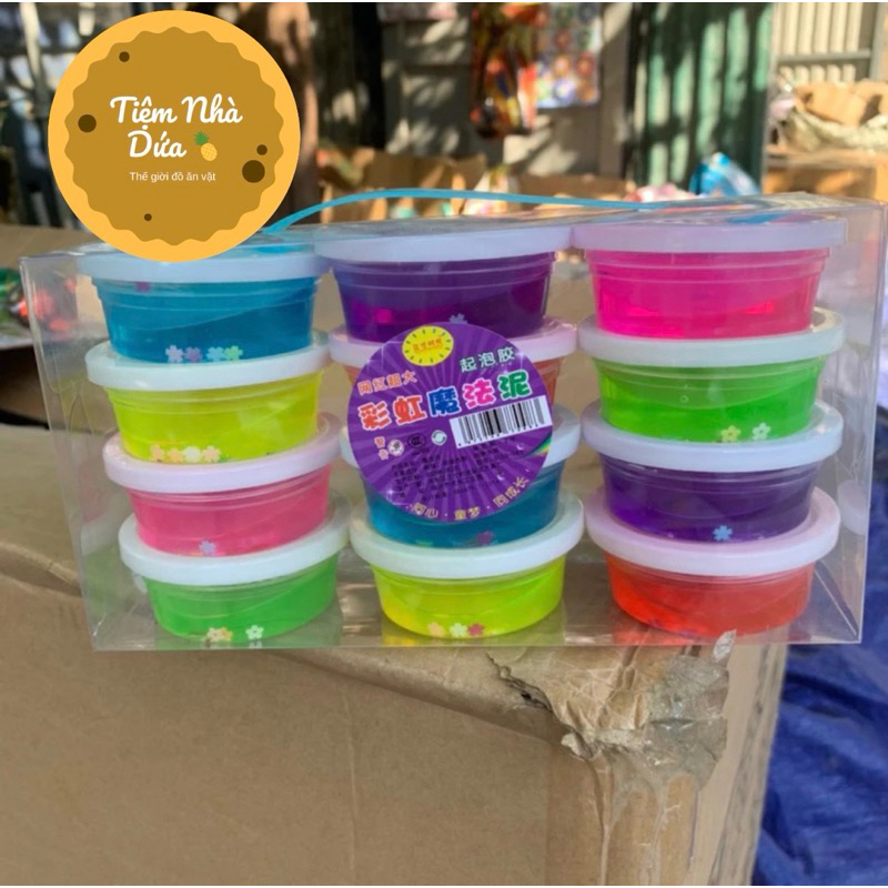  Sỉ   12 hộp   Slime Chất Nhờn Ma Quái Có Nhũ Trong Suốt Thoả Sức Sáng Tạo Cho Bé Siêu Thích 