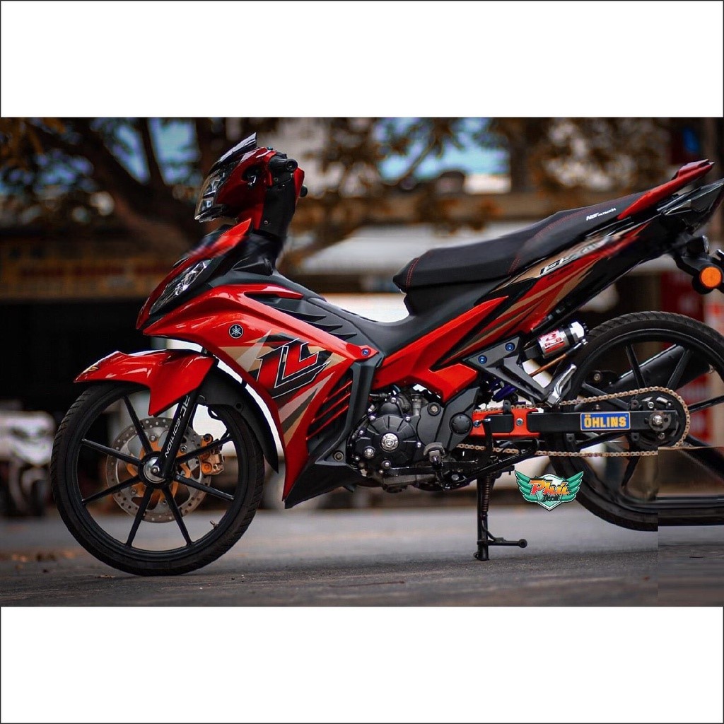 Tem rời Exciter 135 LC đỏ đen , in candy (K)