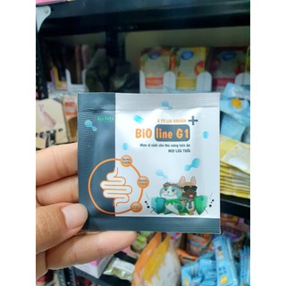   Gói 5g  Men vi sinh BIOLINE G1 ECOPETS hỗ trợ tiêu hóa cho chó mèo 