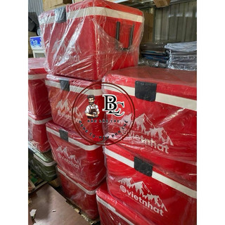 thùng đá đỏ 60L,không kèm phụ kiện (không kèm khung khay bên trong)