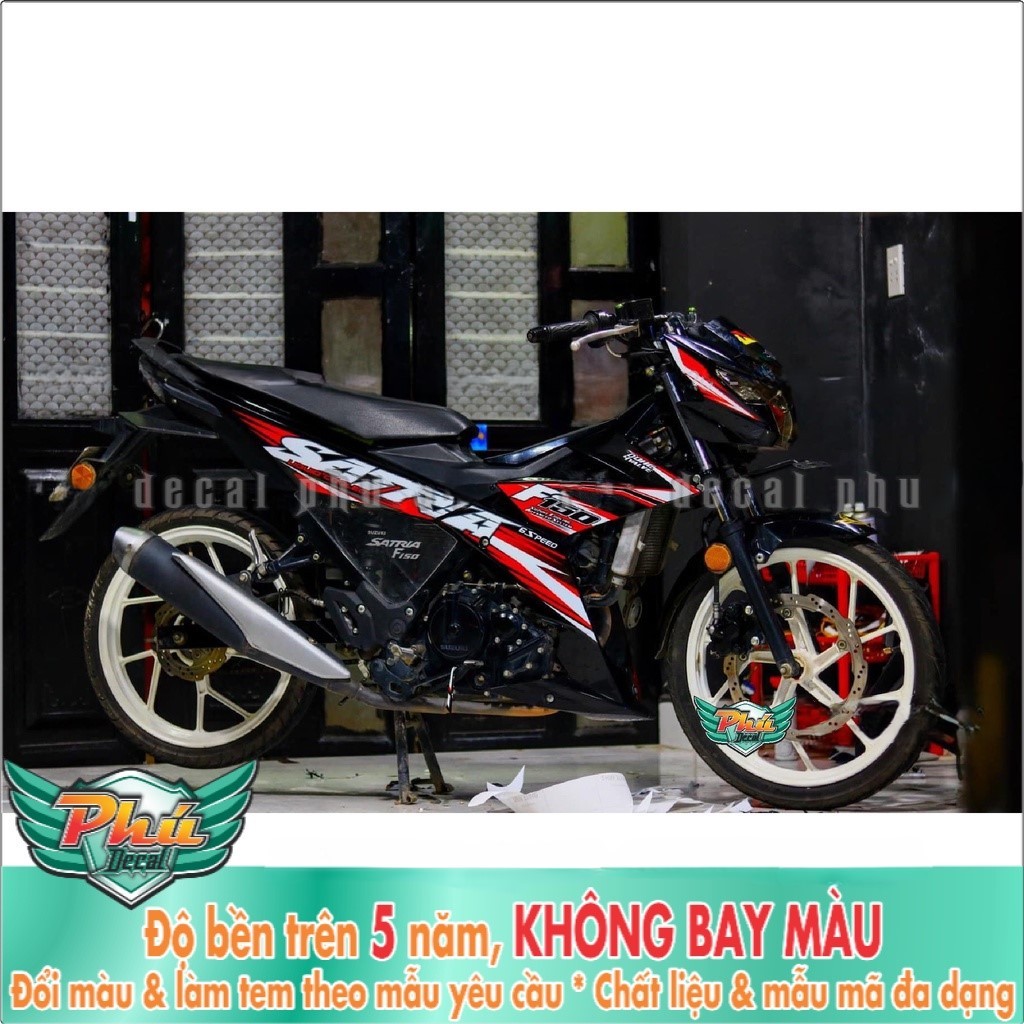 Tem Rời Satria đỏ đen trắng (K) -1