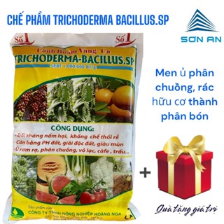 Trichoderma bacillus (vàng 1kg+qt) chế phẩm ủ  phân chuồng, rơm rạ, rác hữu cơ thành phân bón hữu cơ; đối kháng nấm bệnh
