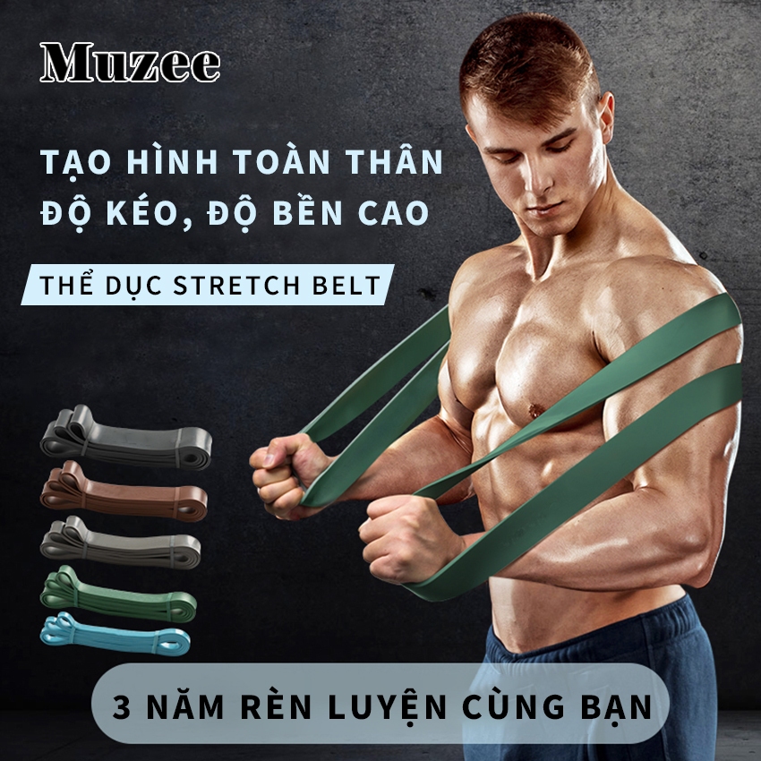 Dây kháng lực tập gym MUZEE-Dây Đa Năng Hỗ Trợ Tập Toàn Thân cao su tập tay chân mông vai đùi