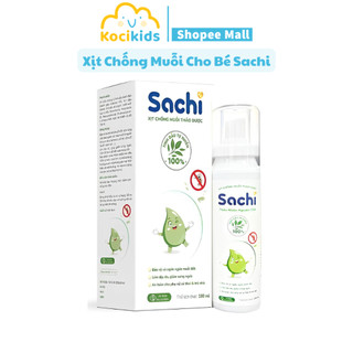 Xịt chống muỗi Sachi hỗ trợ làm dịu da, giảm sưng ngứa an toàn cho bé từ 6m+ (Lọ 100ml)