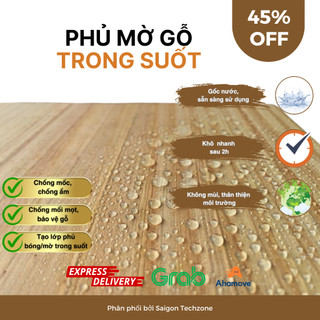 Sơn Phủ Mờ Gốc Acrylic 2in1 Cho Gỗ Chống Mốc, Chống Mối Mọt, Chống Thấm Bảo Vệ Gỗ Trong Suốt, Không Mùi, Pha Sẵn Hệ Nước