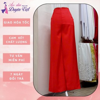 Quần Áo Dài < LỤA SATIN> Ống Rộng Form Suông