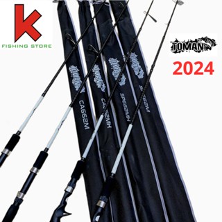 Cần TOMAN Khoen Fuji 1m98 phôi cacbon xoắn x khoen fuji bản 2024