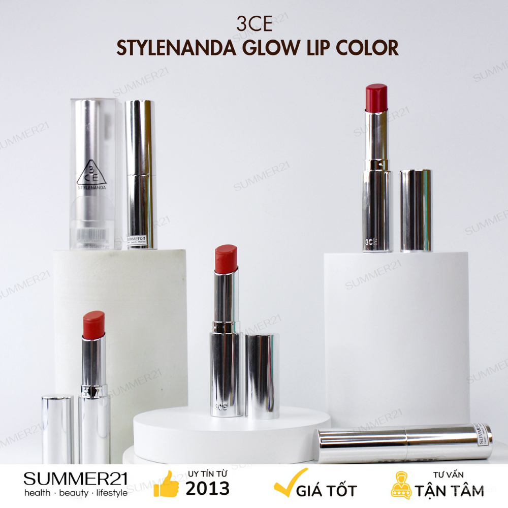 Son thỏi 3CE STYLENANDA GLOW LIP COLOR