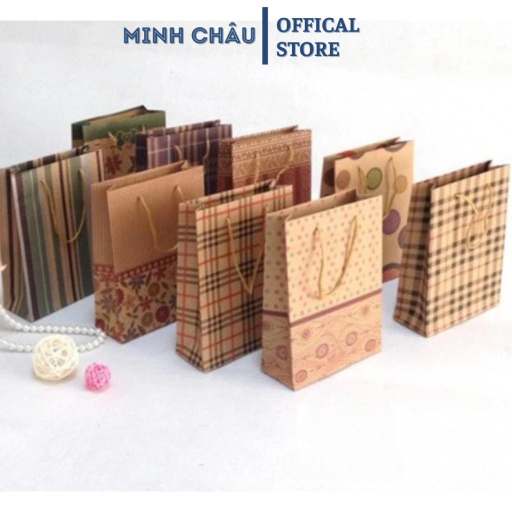 Túi giấy Kraft, túi quà dọc cỡ đại