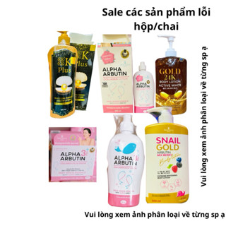 (SALE LỖI HỘP/CHAI) Sữa dưỡng thể, lotion, kem body, kích hộp alpha arbutin snail gold 4k plus