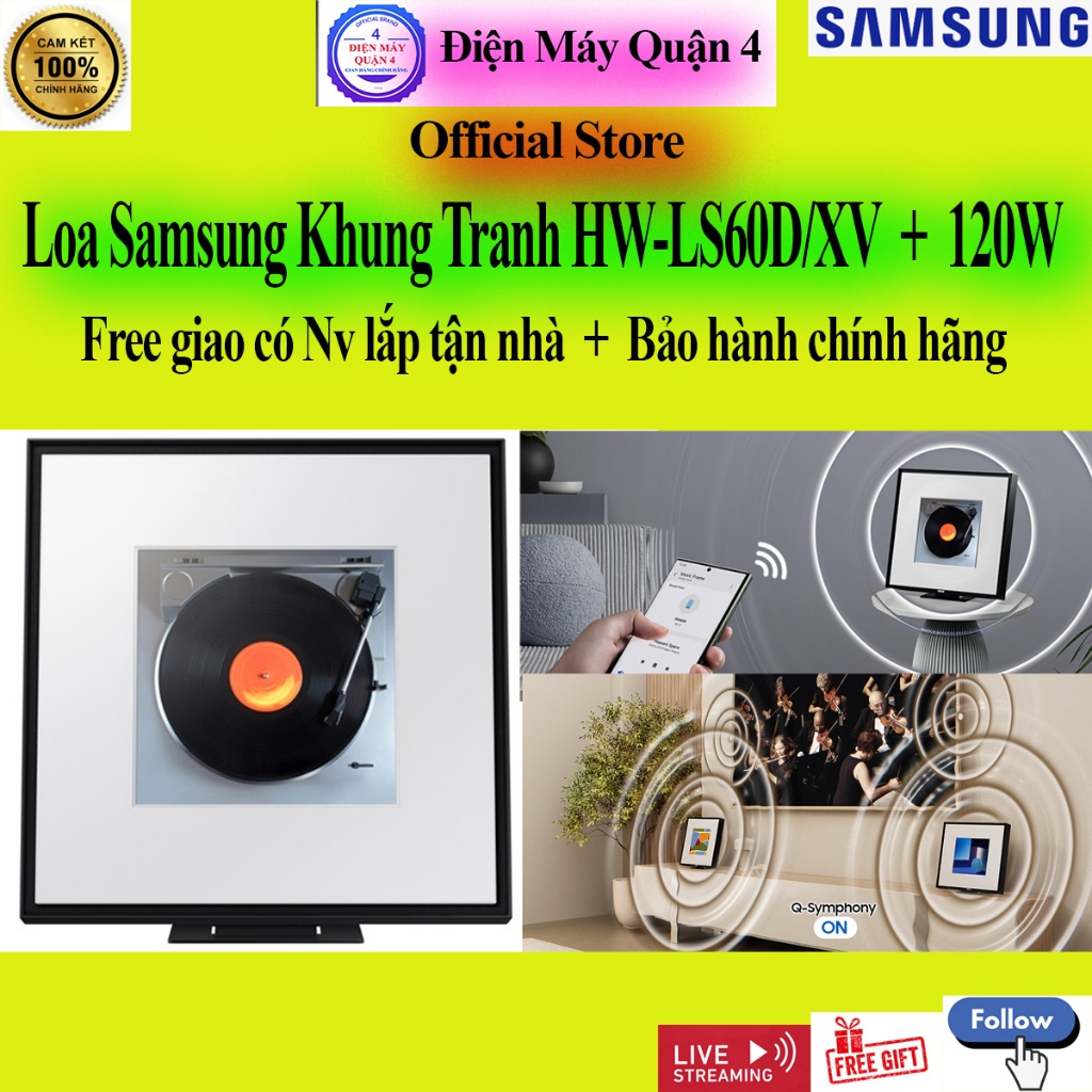 Loa Samsung Khung Tranh Music Frame HW-LS60D/XV 120W chính hãng, giao ngay