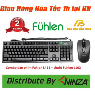 Combo Bộ Bàn Phím Fuhlen L411 + Chuột Fuhlen L102 - Hàng Chính Hãng Ninza BH 2 năm