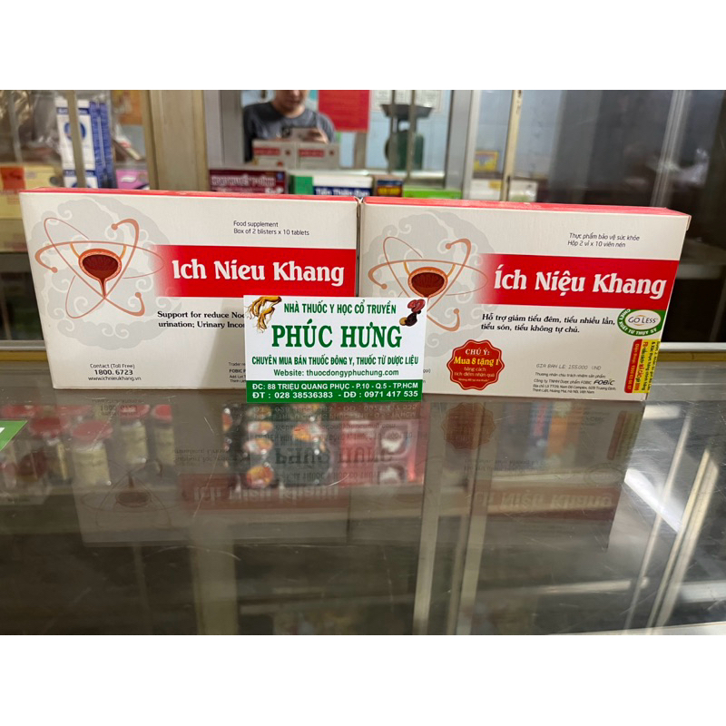 (Chính hãng) Ích Niệu Khang HỘP 20 VIÊN - ICH NIEU KHANG (hỗ trợ tiểu đêm ,tiểu nhìu lần,…)