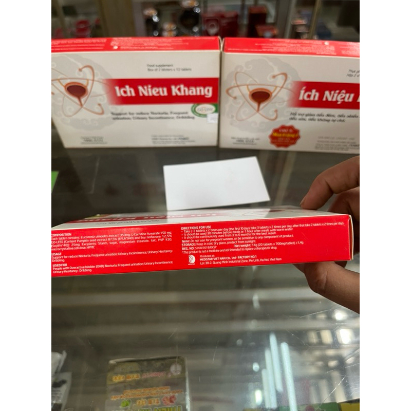 (Chính hãng) Ích Niệu Khang HỘP 20 VIÊN - ICH NIEU KHANG (hỗ trợ tiểu đêm ,tiểu nhìu lần,…)