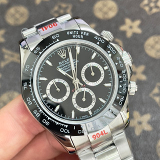 Đồng hồ nam đồng hồ cơ Rolex máy cơ Automatic mẫu 3 nút dây thép trắng size 40mm