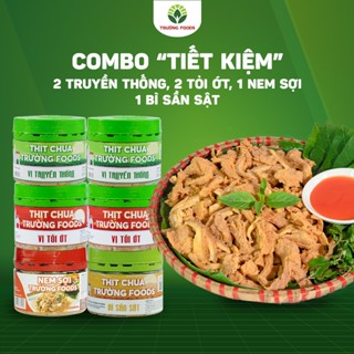 Combo 6 Thịt Chua Trường Foods (2 Truyền Thống, 2 Tỏi Ớt, 1 Nem Sợi, 1 Bì Sần Sật) 180g/Hộp - Chi Nhánh Hà Nội