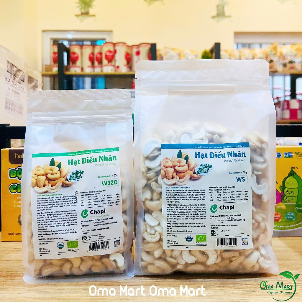 Hạt điều hữu cơ Chapi Đồng Thuận Việt Organic
