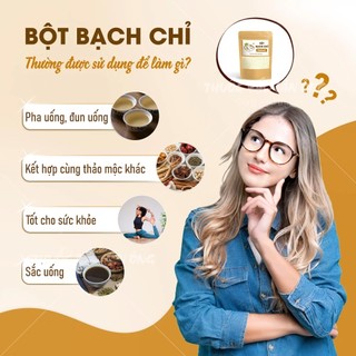 Bột bạch chỉ nguyên chất 1kg, thơm mịn, bột đắp mặt nạ dưỡng trắng da, mờ thâm, dưỡng nhan