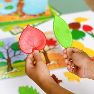 [Hàng nhập khẩu Mỹ] Sensory Leaves Math Activity Set - Learning Resources
